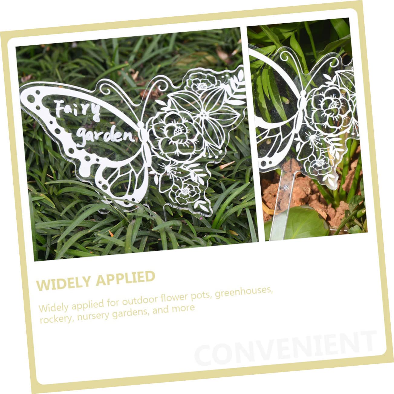 Abaodam 18pièces Étiquettes De Plantes Acrylique Avec Stylo Marqueurs De Jardin Pour Identifier Vos Fleurs Et Plantes Pot
