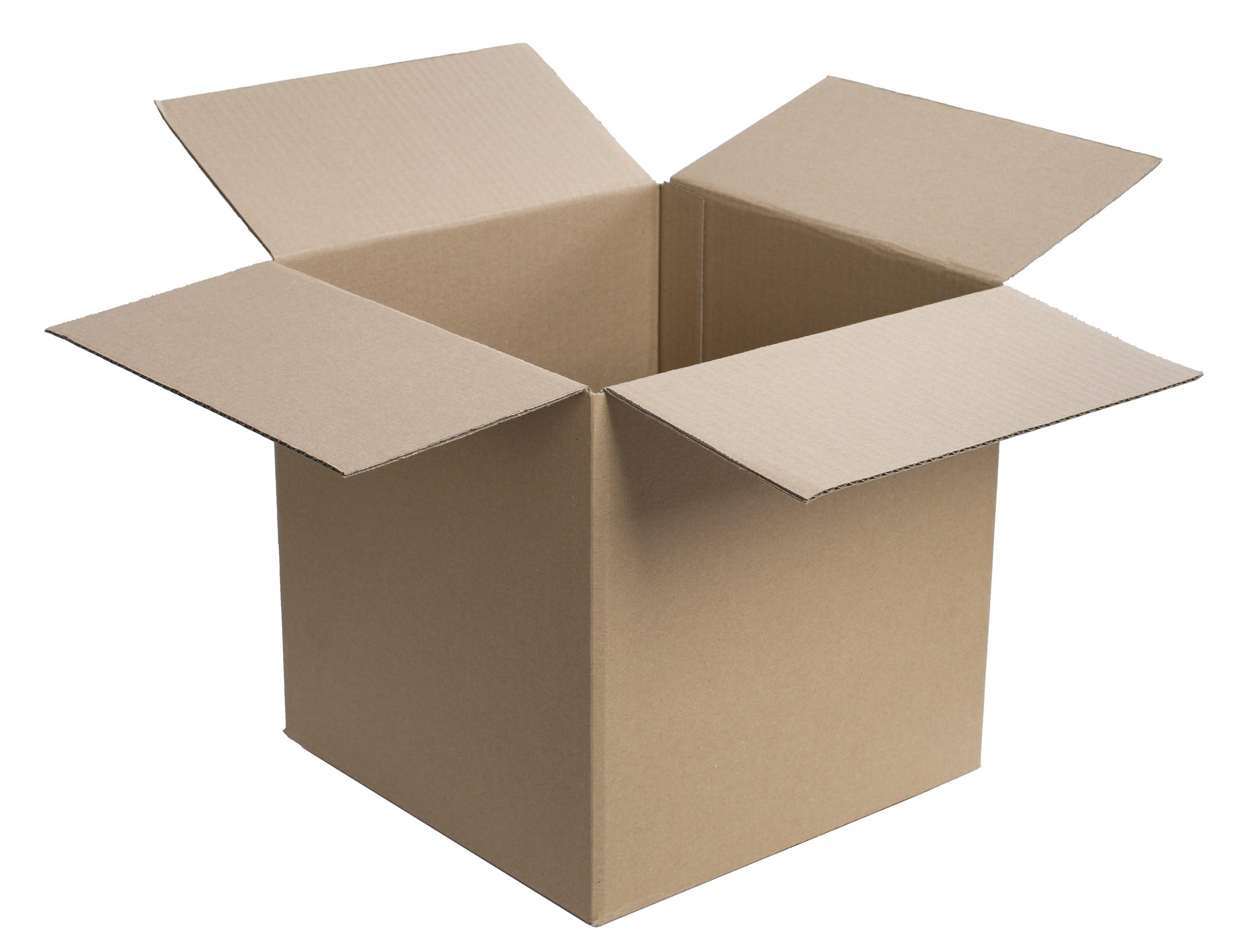 50 Stück Faltkarton 350x350x350 mm Außenmaß Versandkarton E-commerce Karton 1-Wellig 400G Braun Kartonage Verpackung Postkarton Versandschachtel Paket Päckchen
