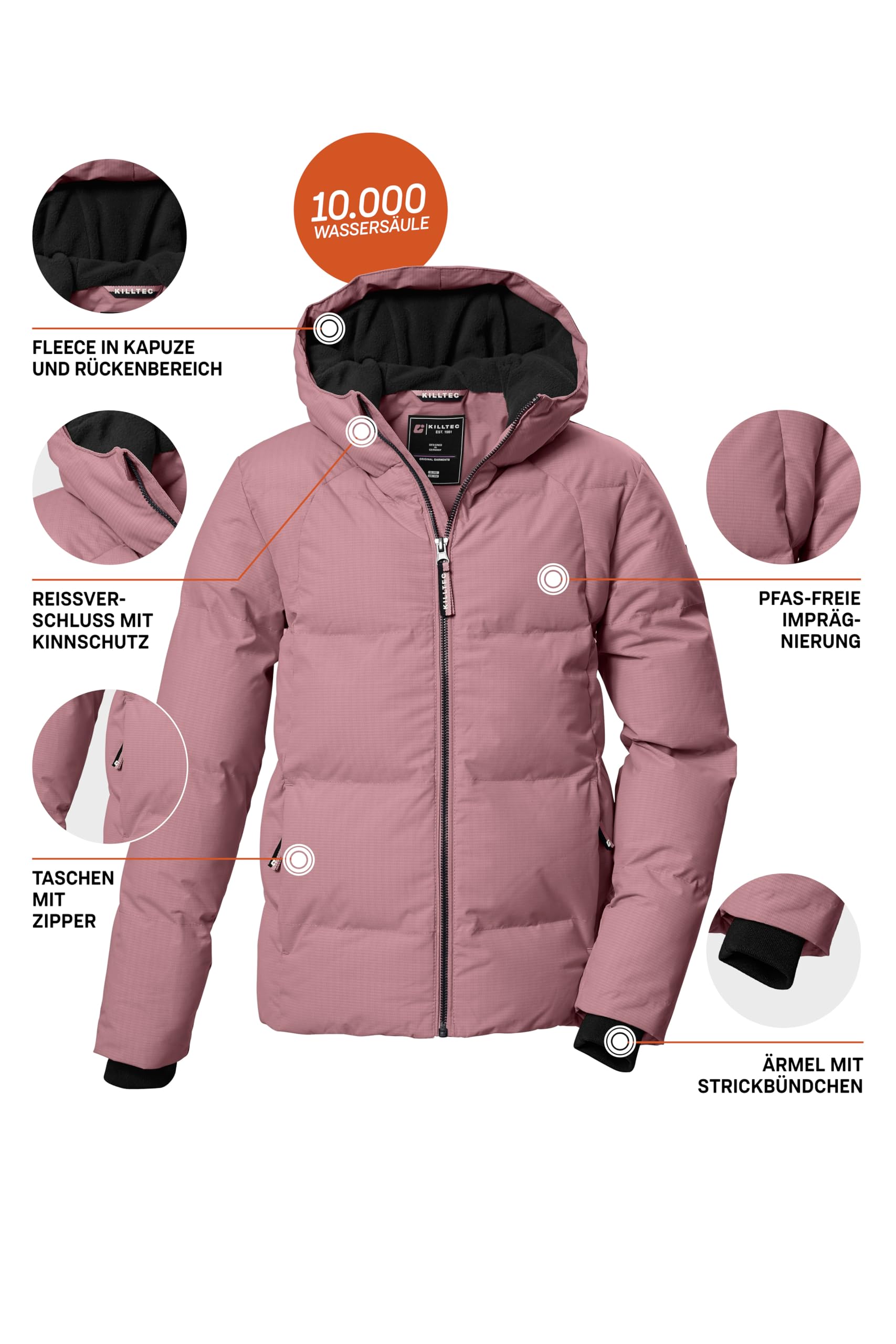 Killtec Kow 357 Grls Qltd Jckt Giacca trapuntata/giacca invernale con cappuccio Bambine e ragazze