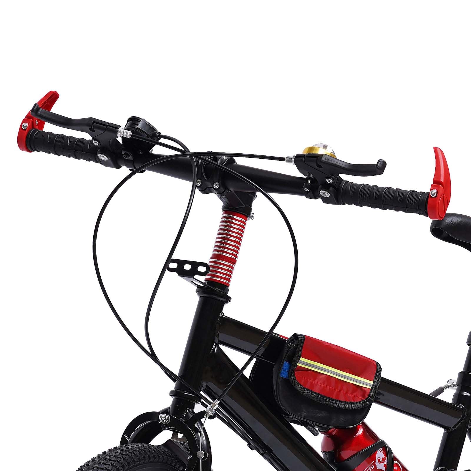WooDerson Mountain bike da 20 pollici, per bambini, con supporto per bicchiere d'acqua e campana della bussola, capacità di carico 85 kg, in acciaio al carbonio, per strade e montagne