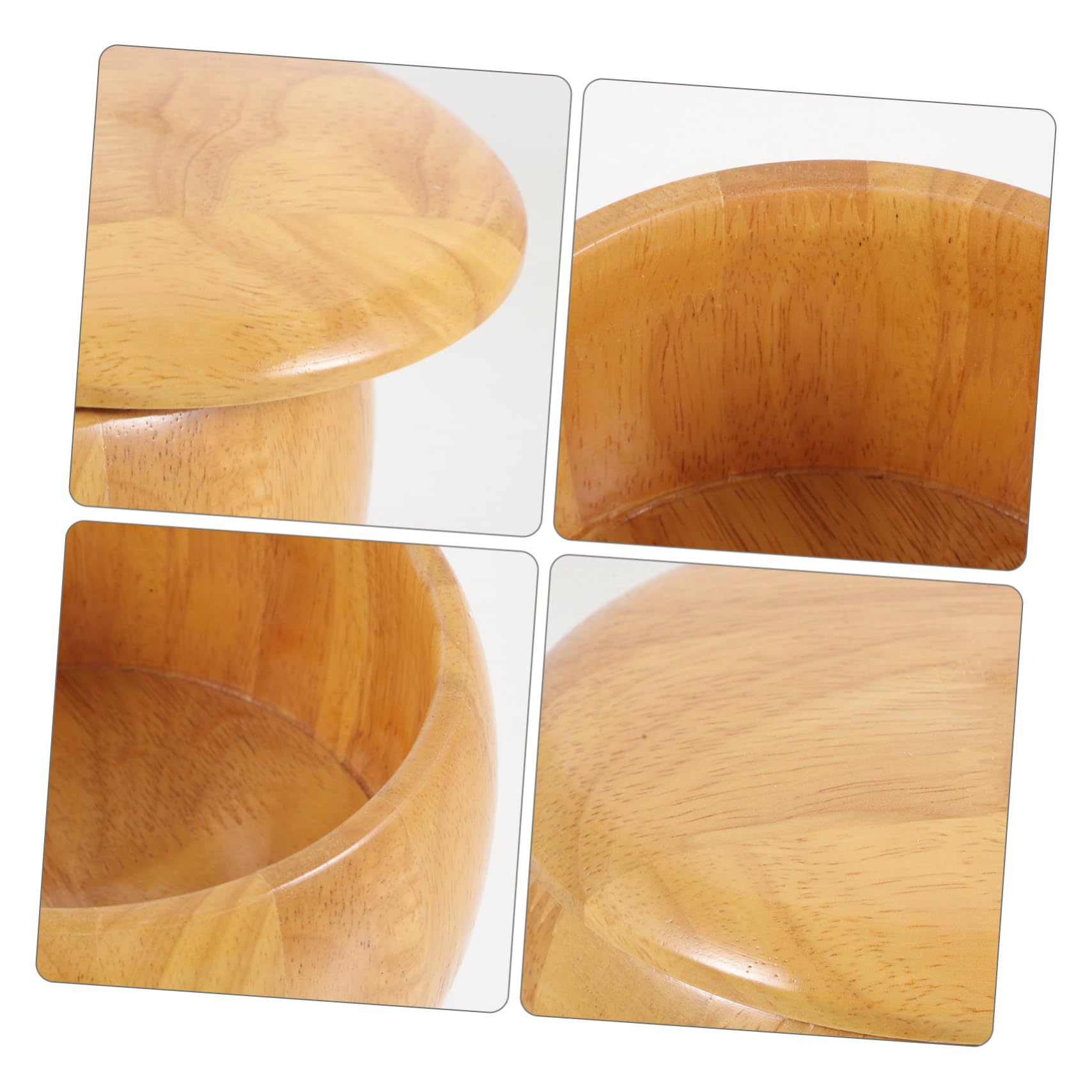 KOMBIUDA Boîte de Rangement pour Pièces de Jeu Go en Bois Massif, Grosse Capacité, Portable, Lot de 2, Maison ou Salle de Jeu D'échecs