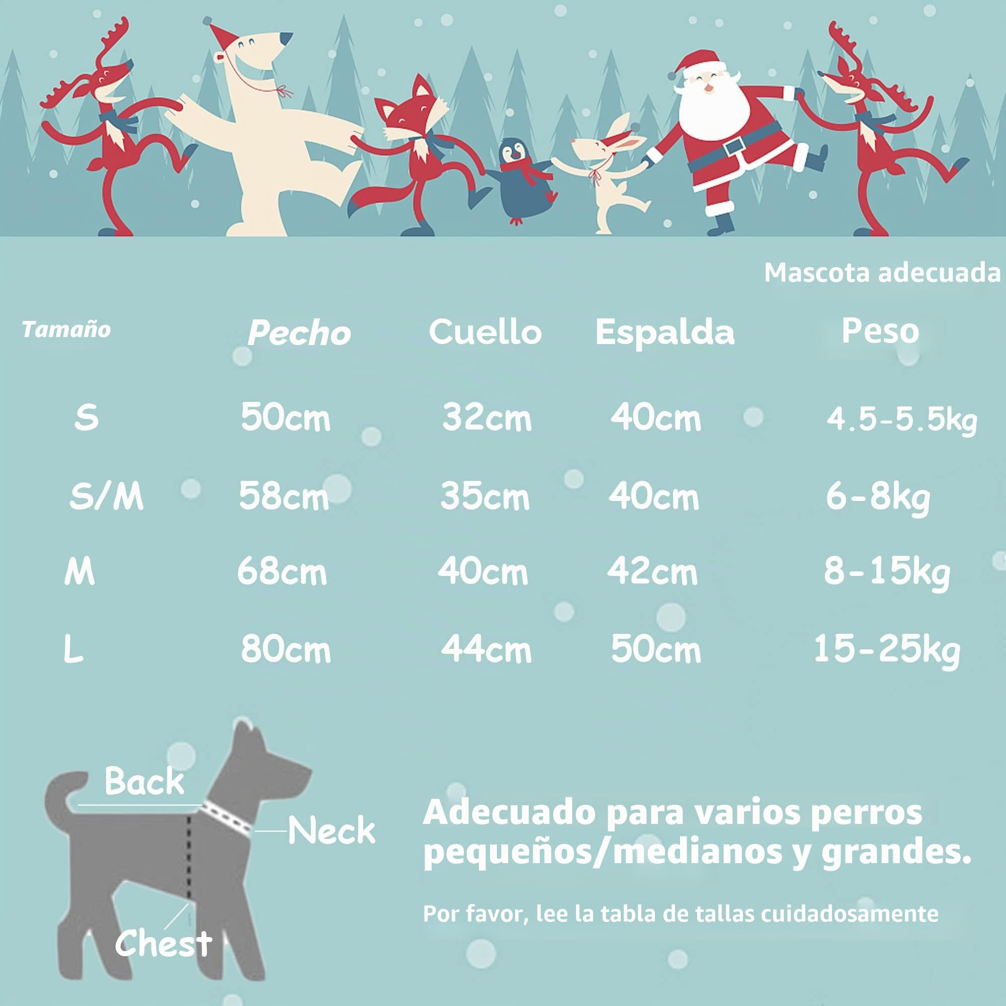 Paquete de 2 Suéteres de Navidad para Perro y Gato, Ropa de Invierno, Disfraces Cálidos para Mascotas (Grande)