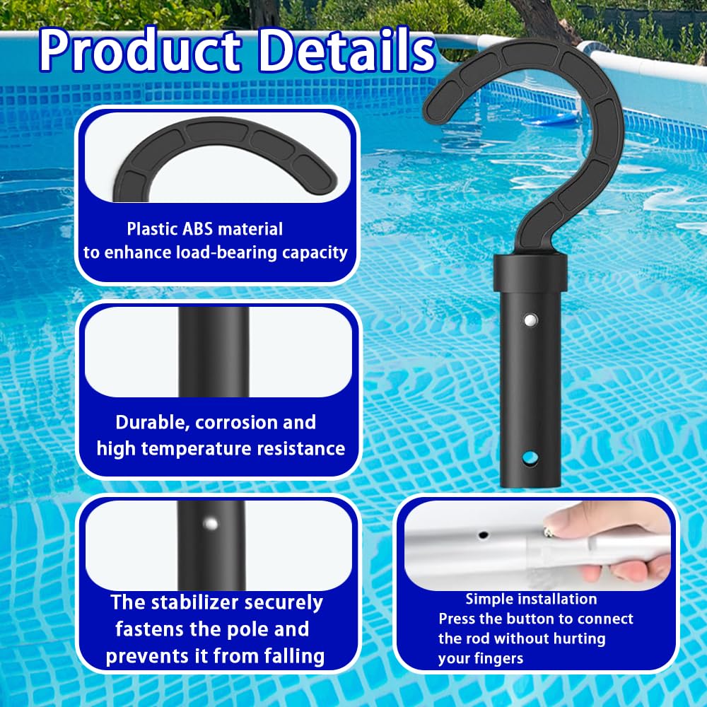 PASLFC Poolroboter Haken Mit Teleskopstange - 257cm Für Einfache Poolreinigung