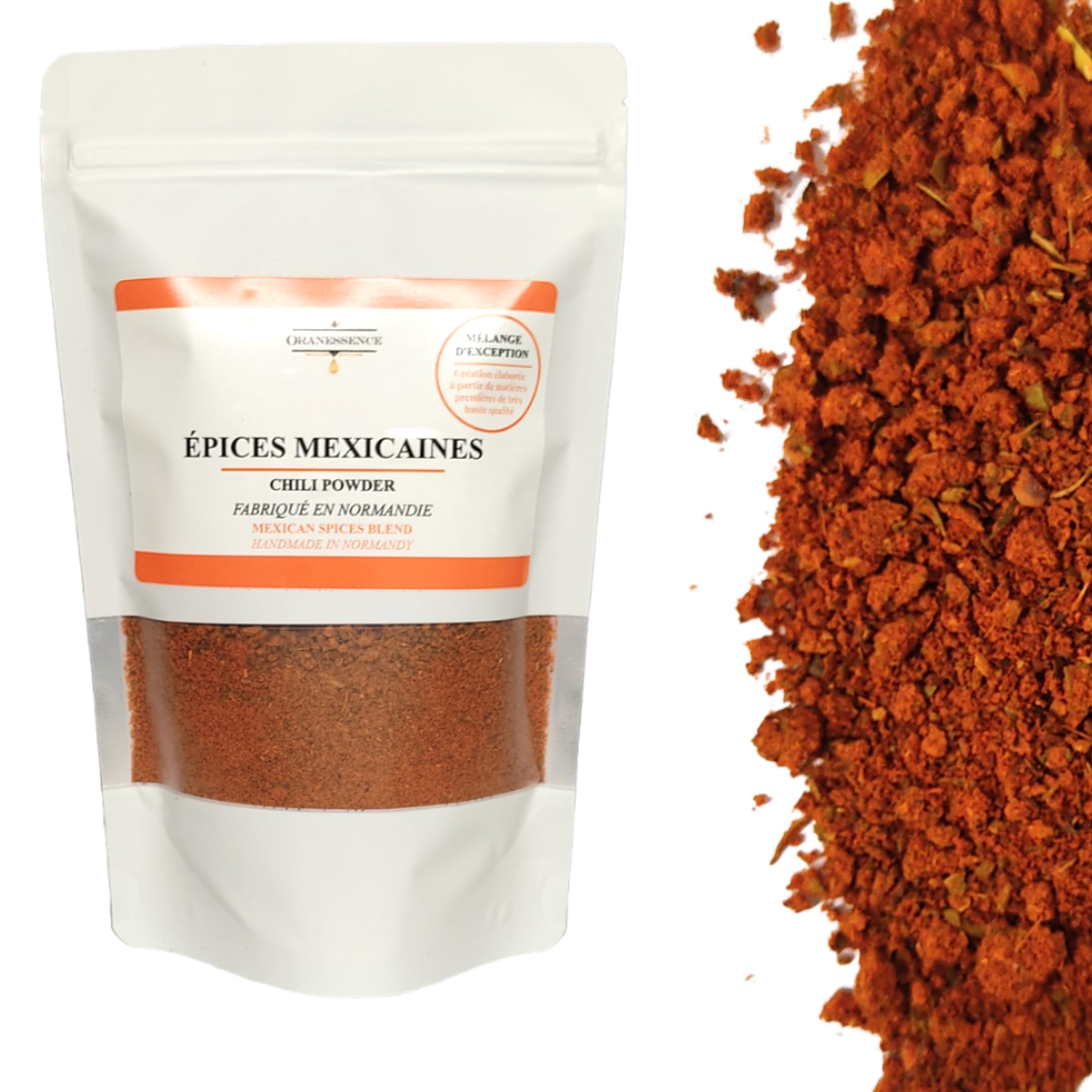 Épices Mexicaines - Chili Powder (200g) - Fabriqué à la main en Normandie - Assemblage d'Exception - Sans additif, Sans Colorant, Sans Conservateur, non irradié