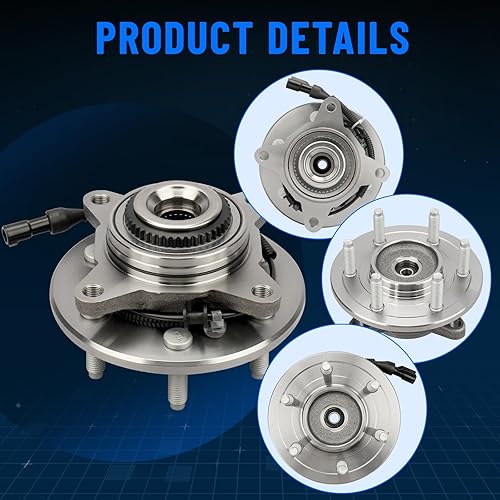 Miniatura 4 de 515079 Buje de rueda delantera y conjunto de cojinetes para Ford 2005-2008 F-150, para Lincoln 2006-2008 Mark Lt 6Lugs 4WD 4x4 W/ABS