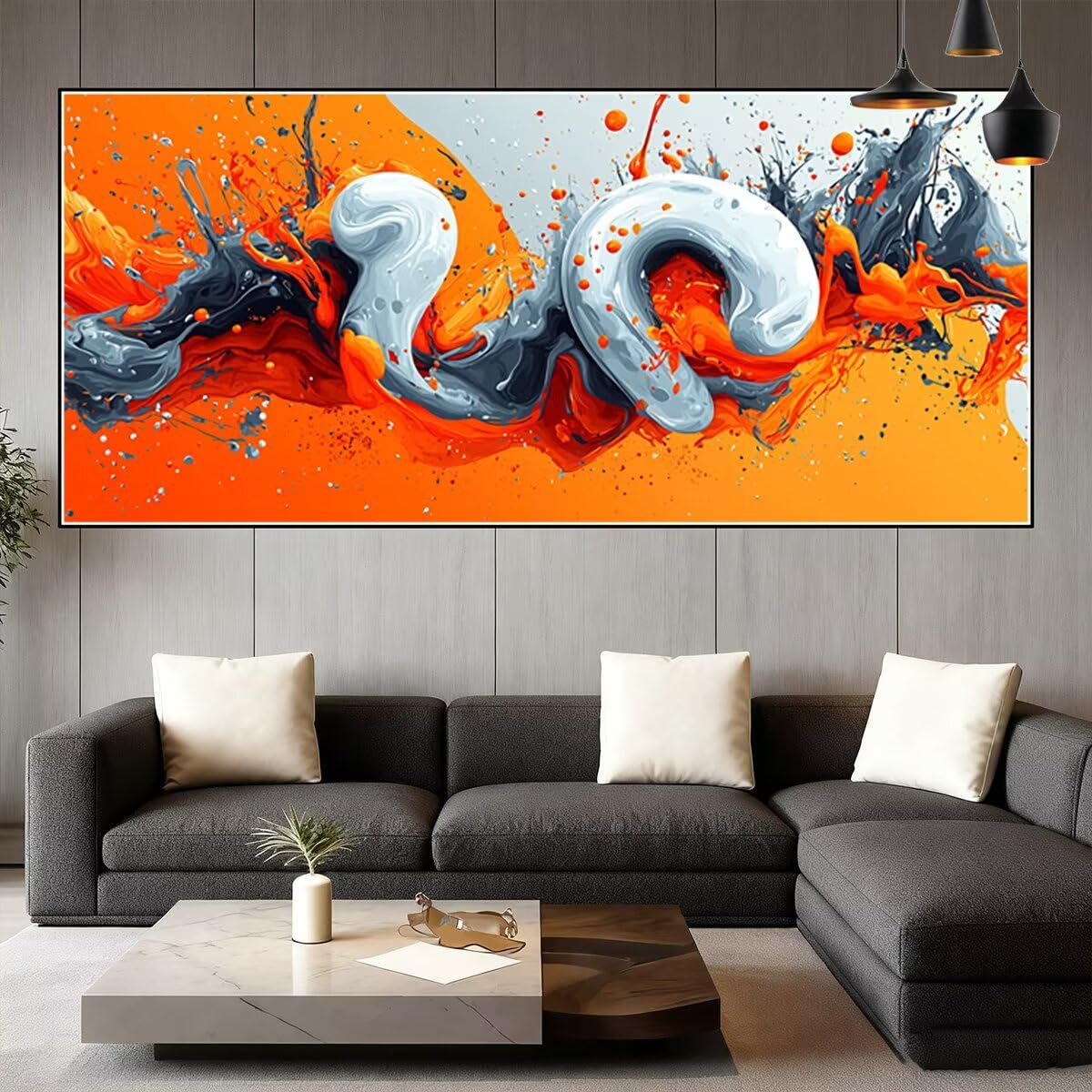 Abstrakcyjne malowanie diamentowe, nowoczesne malowanie diamentowe duży rozmiar 220 x 100 cm, DIY kryształowy diament malarstwo diamentowe haft rzemiosło zestaw do dekoracji jesiennych R-78