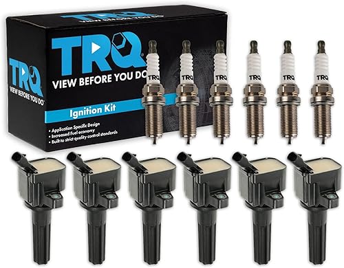 Miniatura 132 de TRQ Kit de bobina de encendido y bujía Iridium 12 piezas compatible con Ford Explorer 2020-2021 Police Interceptor Utility Lincoln Aviator con V6