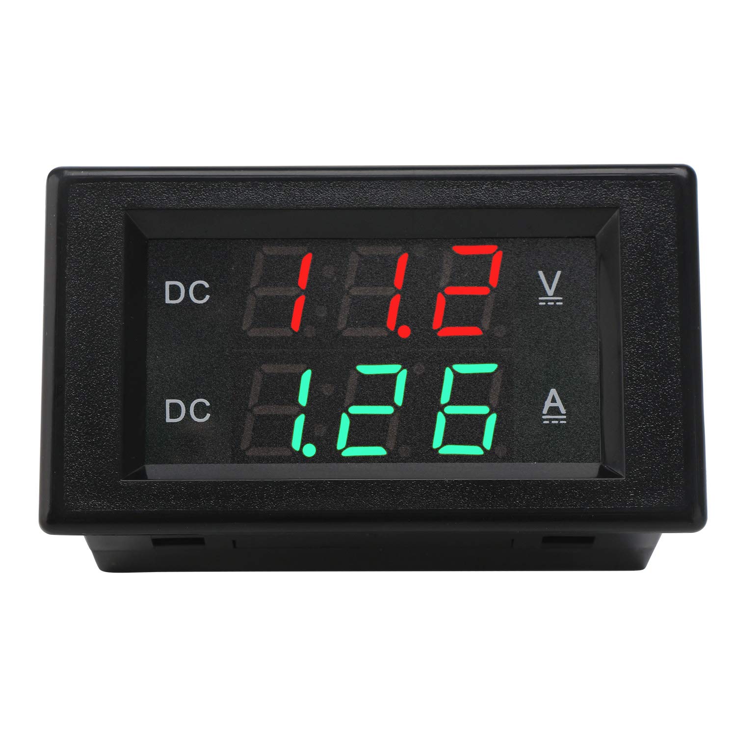 50A DC Digital Ammeter With Hall Sensor - LED Display Current Gauge For Car, RV, Motorcycle Battery Monitoring