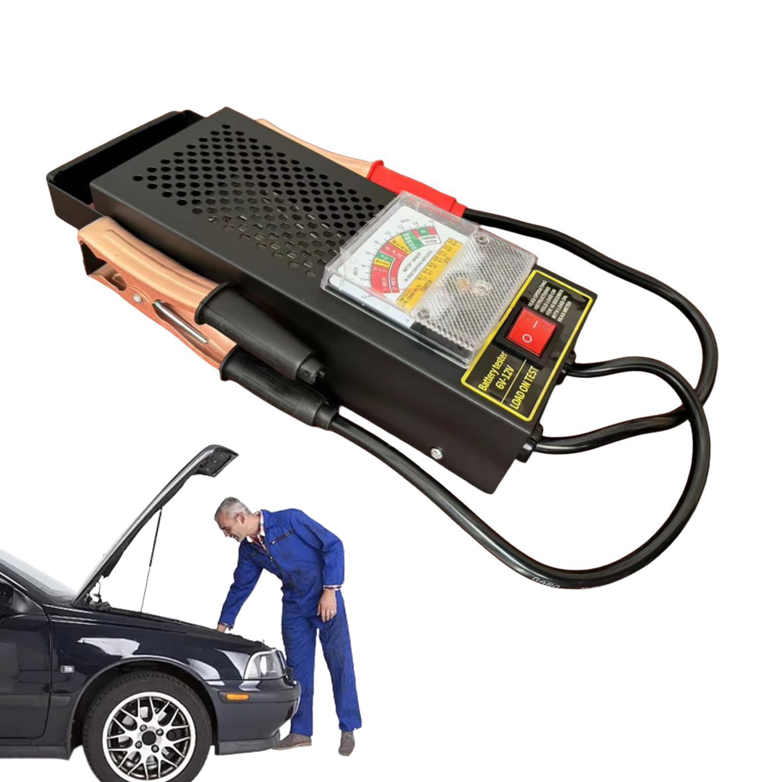 Strumento Di Test Per La Batteria 'Auto Tester 12V Ad Alta Resistenza | Tester Batterie Auto Per Tagliaerba Camion Motociclette Quad Barche Veicoli Stampante Viaggio Viaggiatore Autista