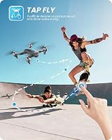 DEERC D10 Összecsukható Drón 2K HD Kamerával - FPV Élő Videó, Gesztus Vezérlés, Szelfi Mód, Magasságtartás, Kezdőknek, 2 Akkumulátorral és H 5