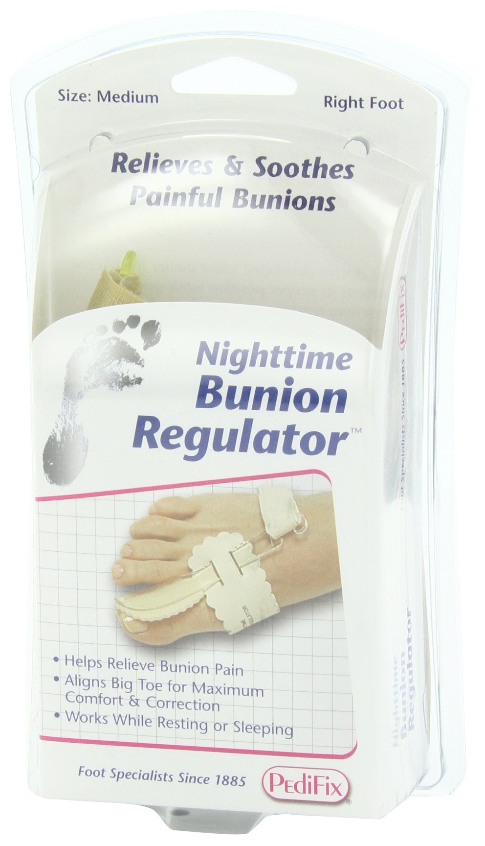 PediFix Regulador de juanetes nocturnos, pie derecho, mediano