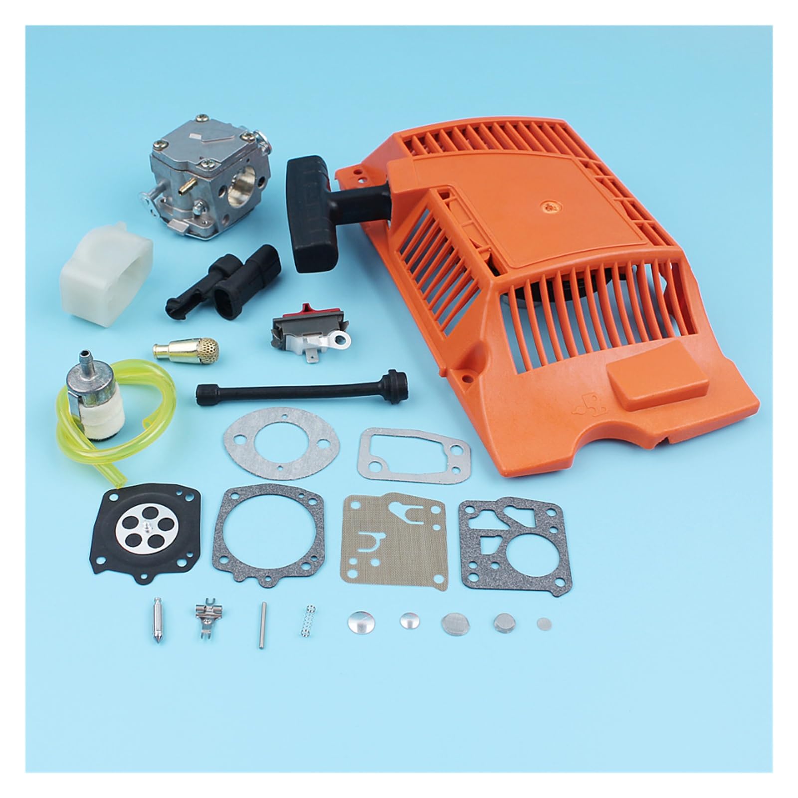 Kit de diafragma carburador interruptor colector admisión arranque for filtro combustible aceite motosierra Husqvarna 268 272 XP