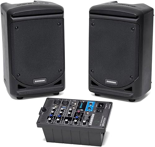 Samson Expedition XP300 6" 2-Way 300W Sistema PA estéreo portátil todo en uno habilitado para Bluetooth
