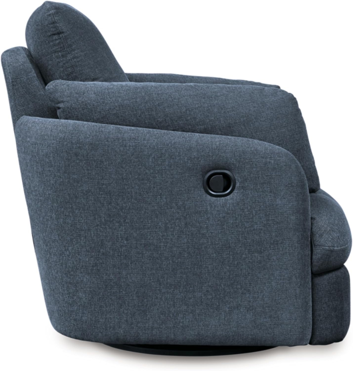 Ink Blue Polyester Swivel Recliner Armchair with Lift