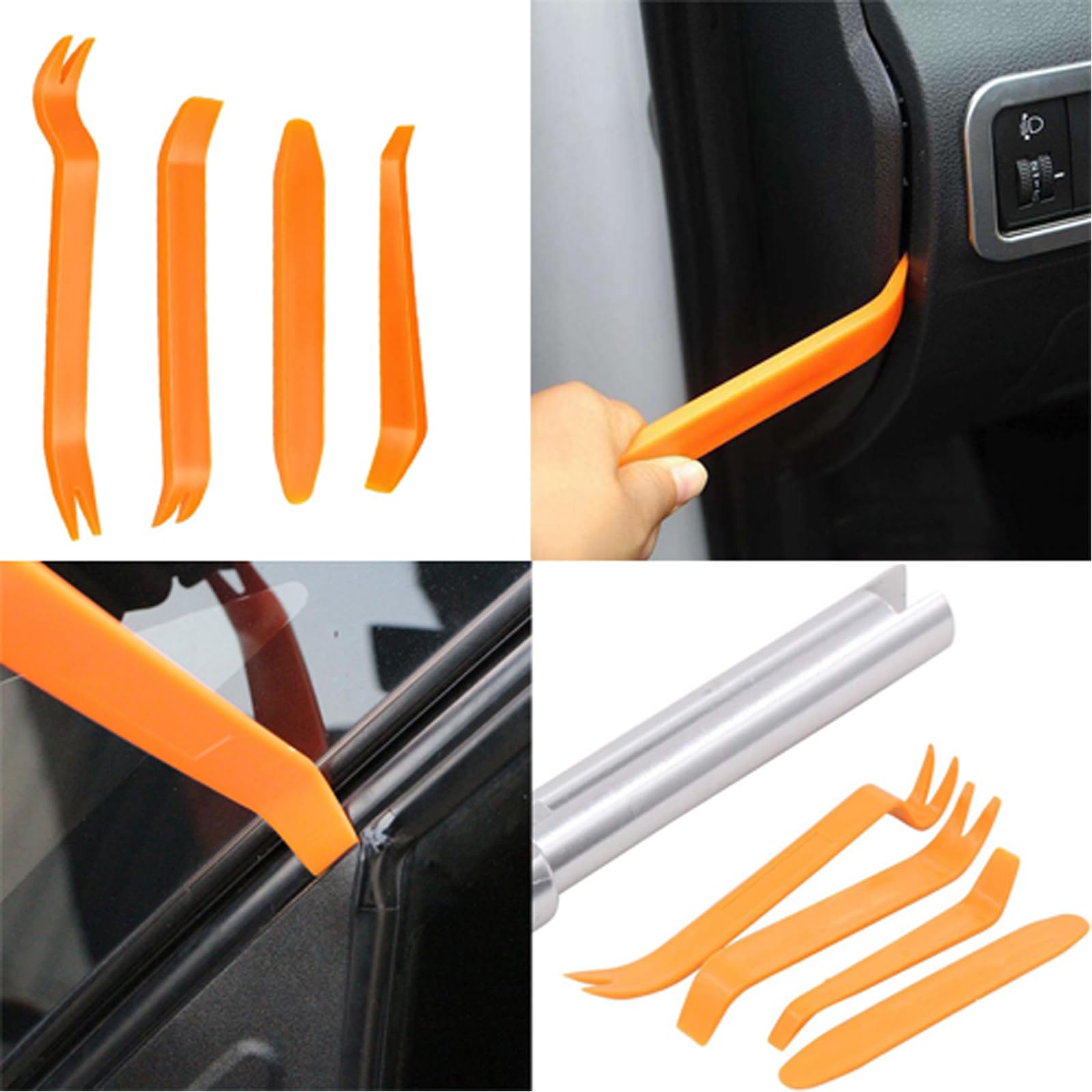Coperchio di ricambio per vano portaoggetti con 4 strumenti di rimozione del rivestimento dell'auto per veicoli con guida a sinistra compatibile con Peugeot 107 Toyota AYGO Citroen C1 05-15