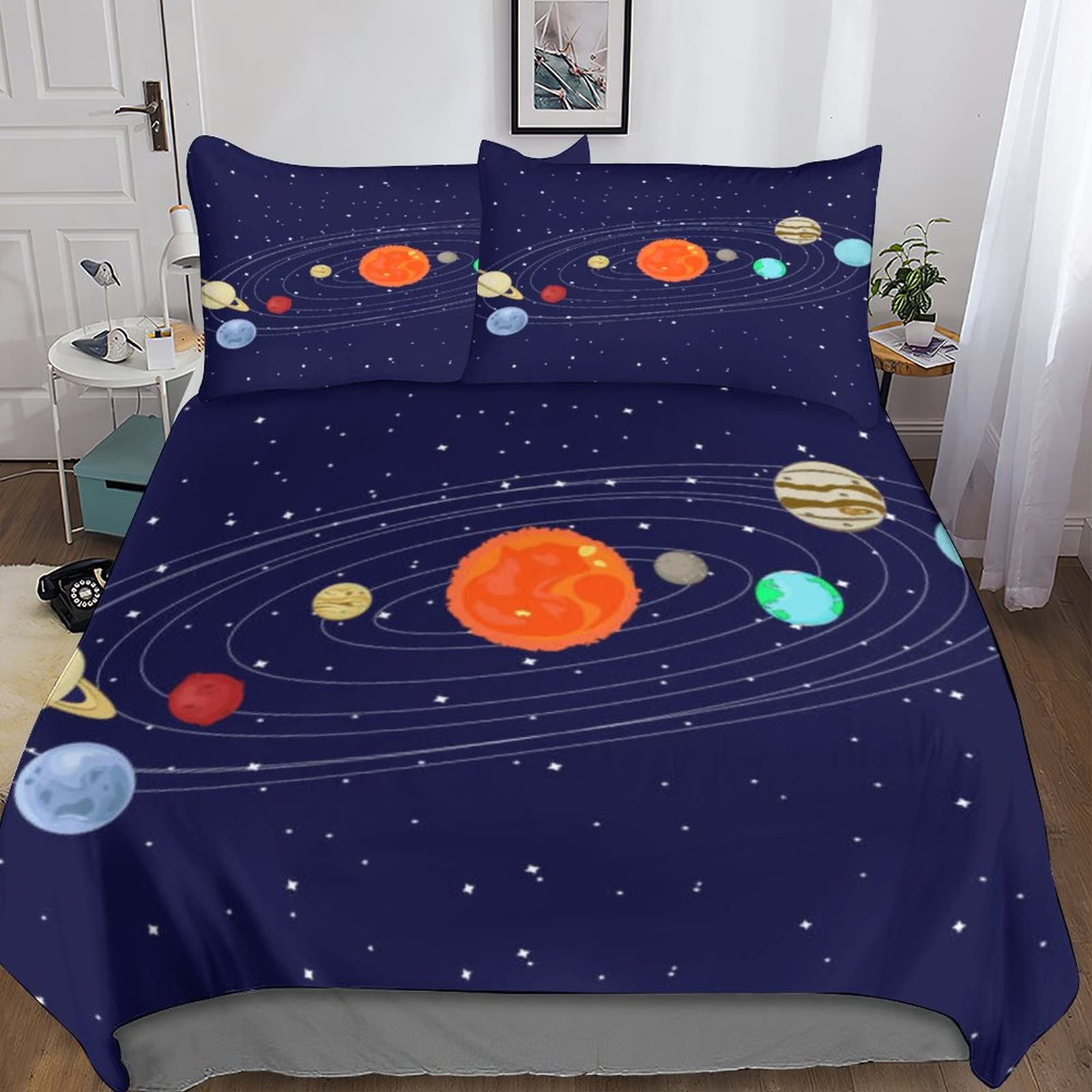 Space housse de couette 3D pour chambre de garçon et fille