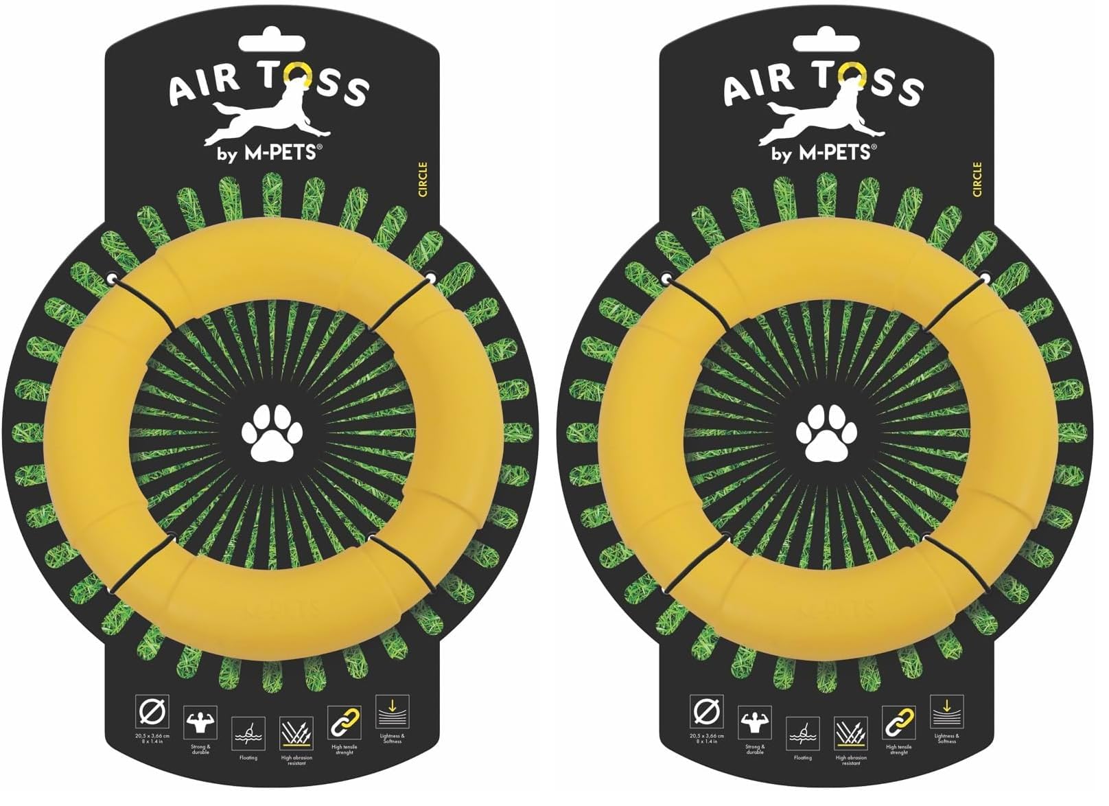 M-PETS AIR TOSS CİRCLE DAYANIKLI SUDA YÜZEN KÖPEK OYUNCAĞI YELLOW (2 paketi)