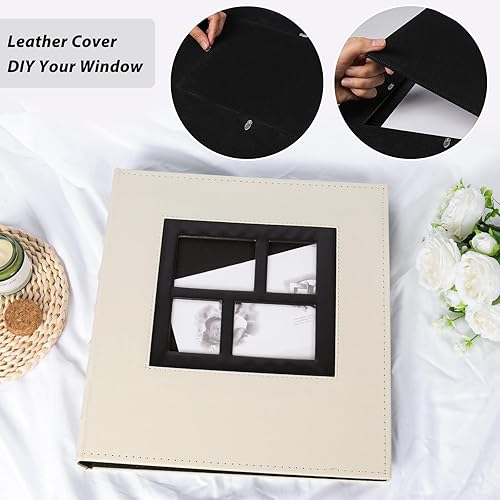 Miniatura 3 de Recutms. - Álbum de fotos, 4 x 6, 600 fotos, páginas con gran capacidad, tapas de piel, álbum de bodas, álbum familiar de 600 fotos horizontales y