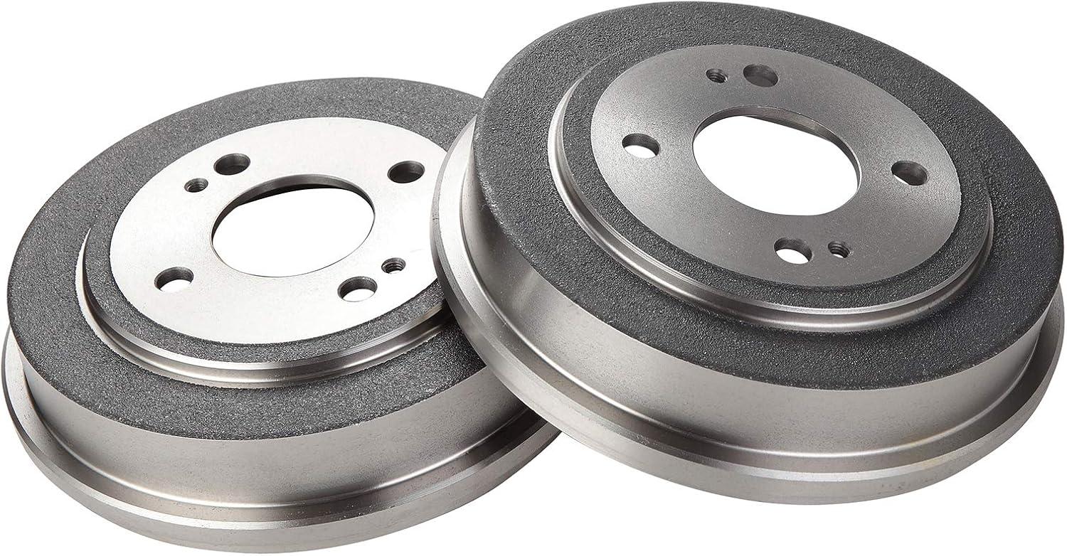 TRQ Rear Brake Drum Pair Set for 1986-1989 Honda Accord / 1992-2000 Honda Civic / 2007-2008 Honda FIT