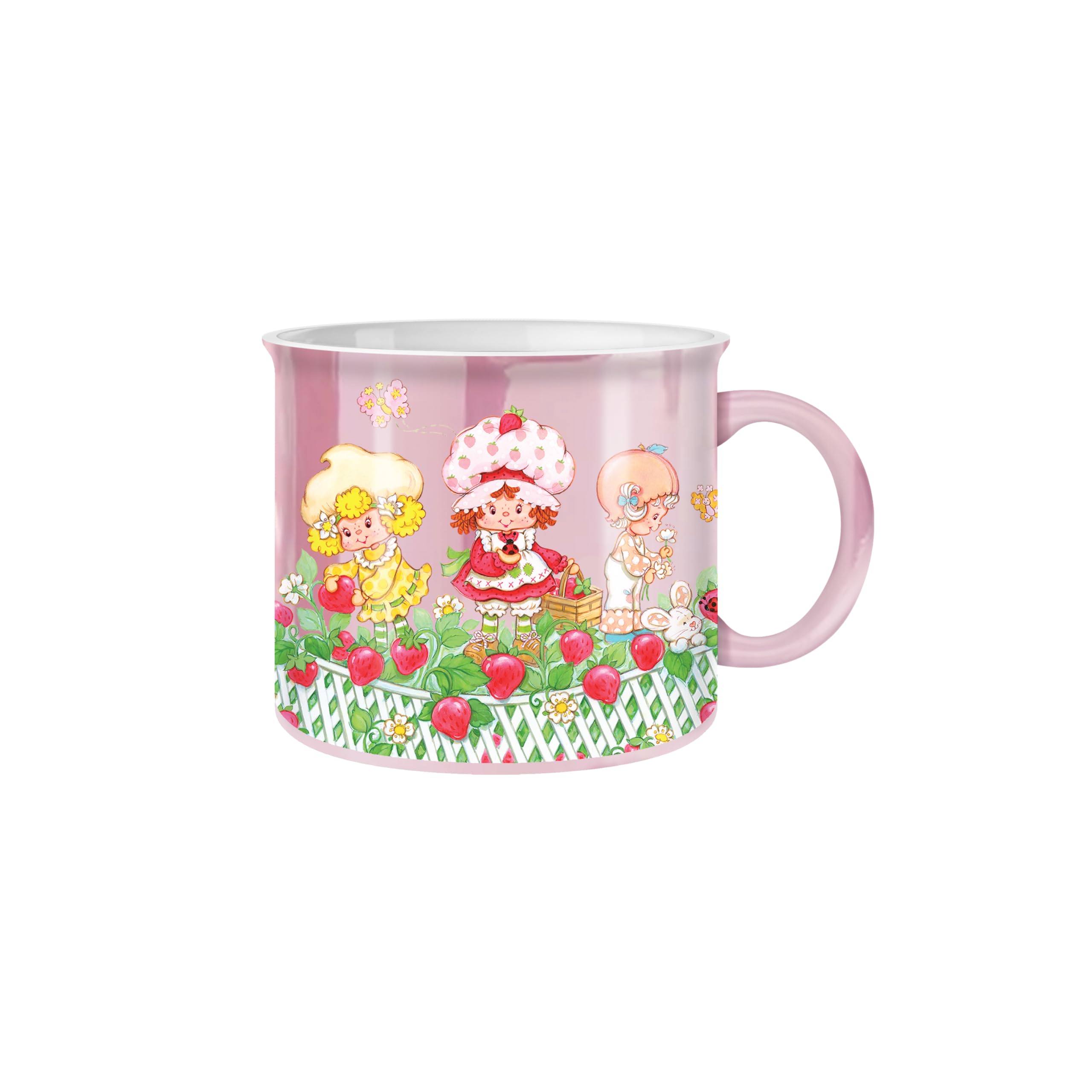 Silver Buffalo Strawberry Shortcake Featuring Lemon Meringue and Apricot Ceramic Camper Mug, 20 Ounces