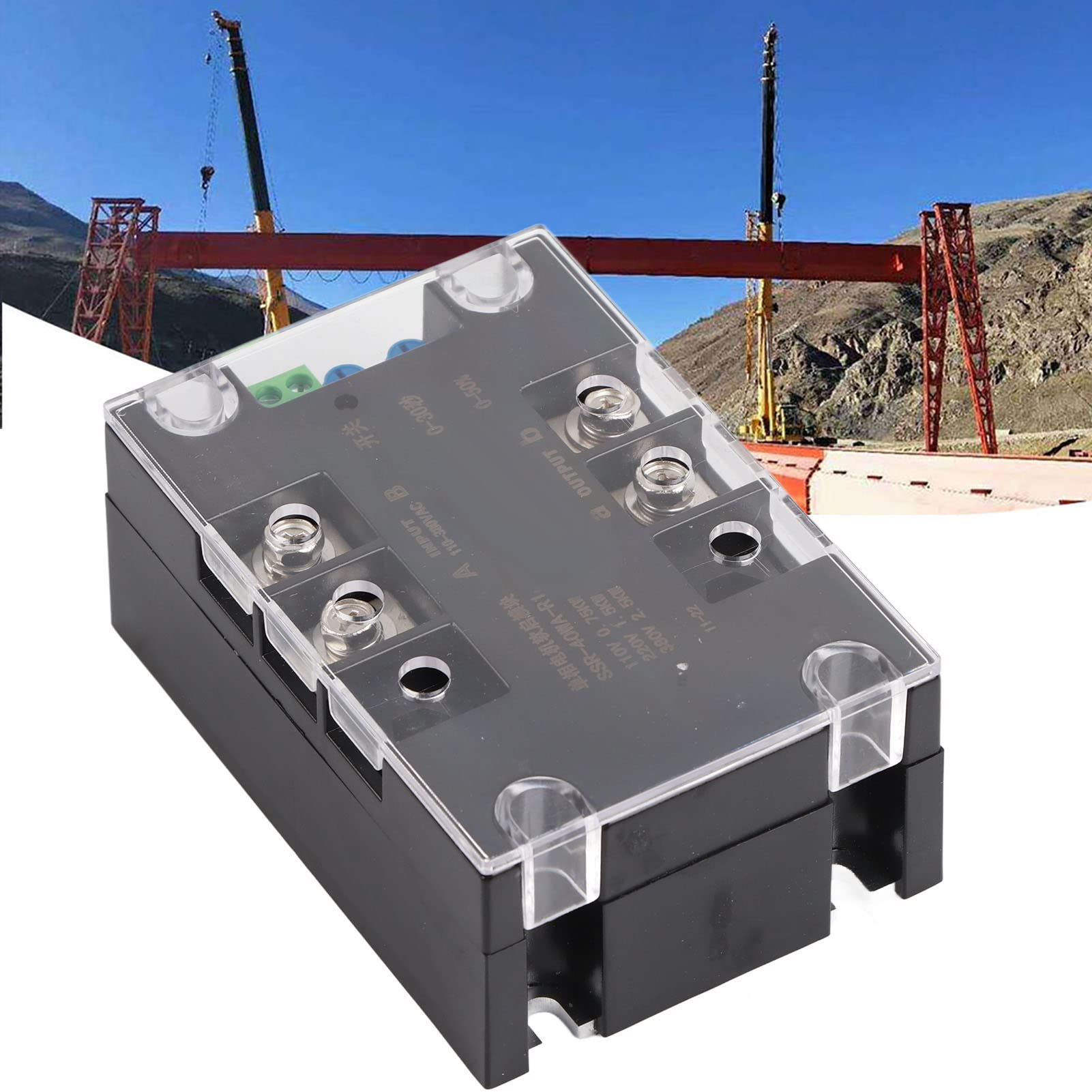 SSR-40WA-R Regolatore Elettrico Soft Start Monofase Bifas, 1,5 Kw Scheda Di Avviamento Modulo Ottico Con Fondo in Alluminio Module Controllore Starter Industriale Accessorio Controllo Motore Bifase
