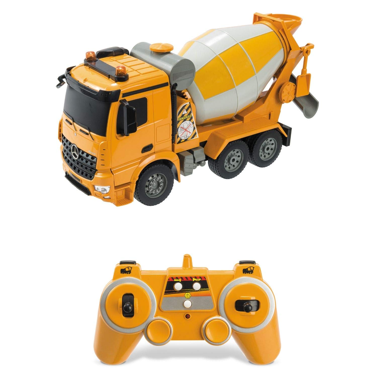 Mondo 63513 Mercedes AROCS betonowy, ciężarówka, dzieci, pomarańczowy, 1:20