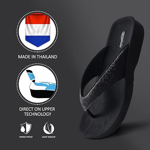 Miniatura 6 de AEROTHOTIC Women's Comfortable Arch Support Summer Orthotic Flip Flops Sandals