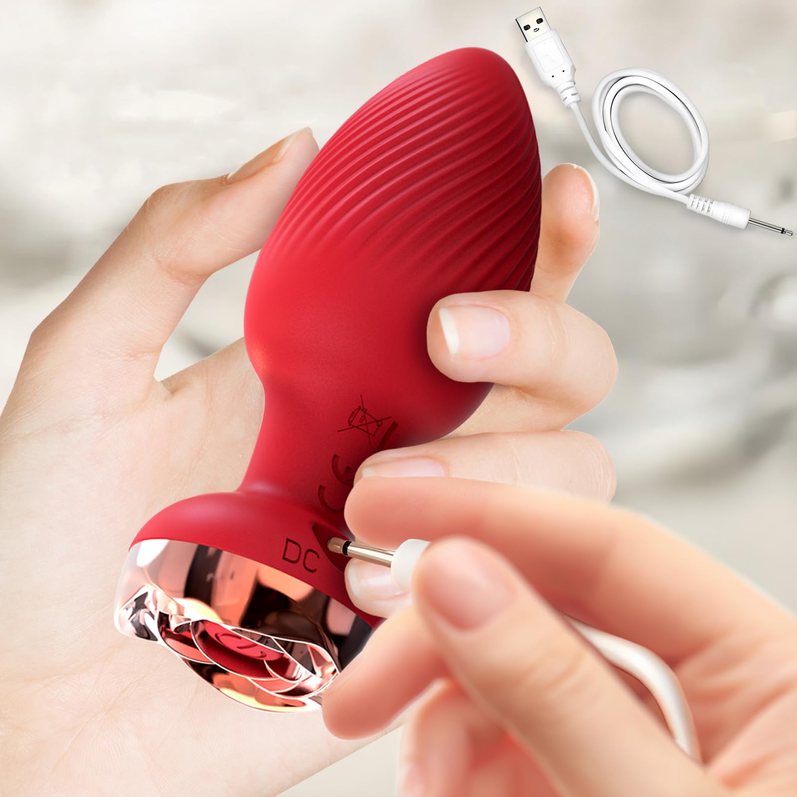DOY USB Cavo di Ricarica CC 2.5mm Cavo Caricabatterie CC di vibratore clitoride Vibratoreper Uomo,anali Plug Anale-dilatatore Donna e Giocattoli【1Pcs Cavi USB+Regalo Giocattoli per Adulti】 (Rosso)