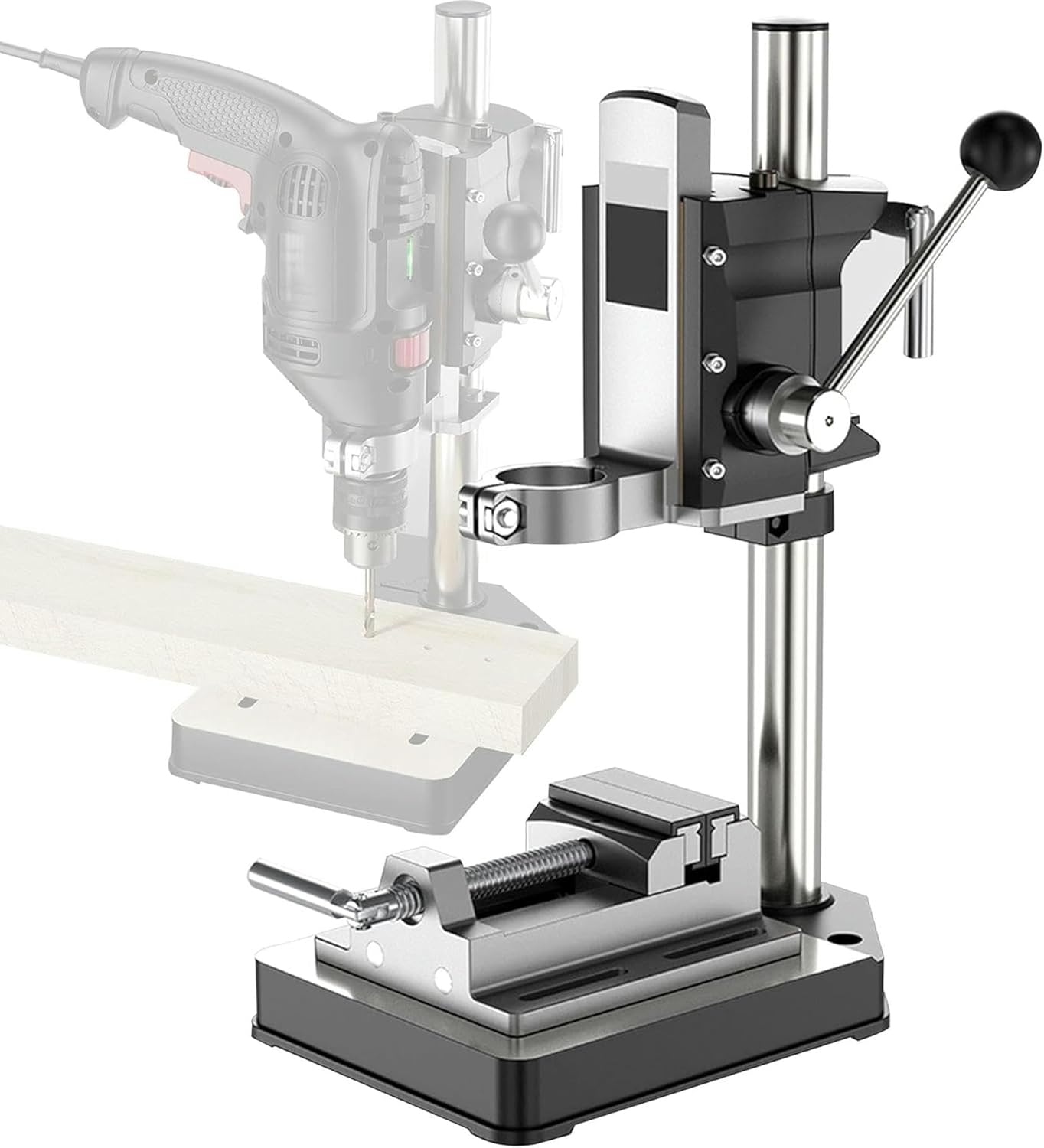 Drill Press Stand Drill Press Stand for Hand Drill with Vise Benchtop Drill Press Adjustable Universal Bench Clamp Work Station for Precision Drilling