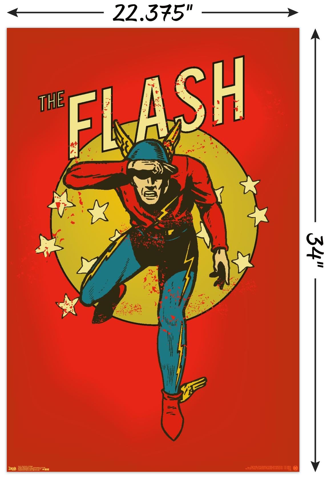 Amazon.com: DC Comics The Flash - Vintage Wall Poster, 34L