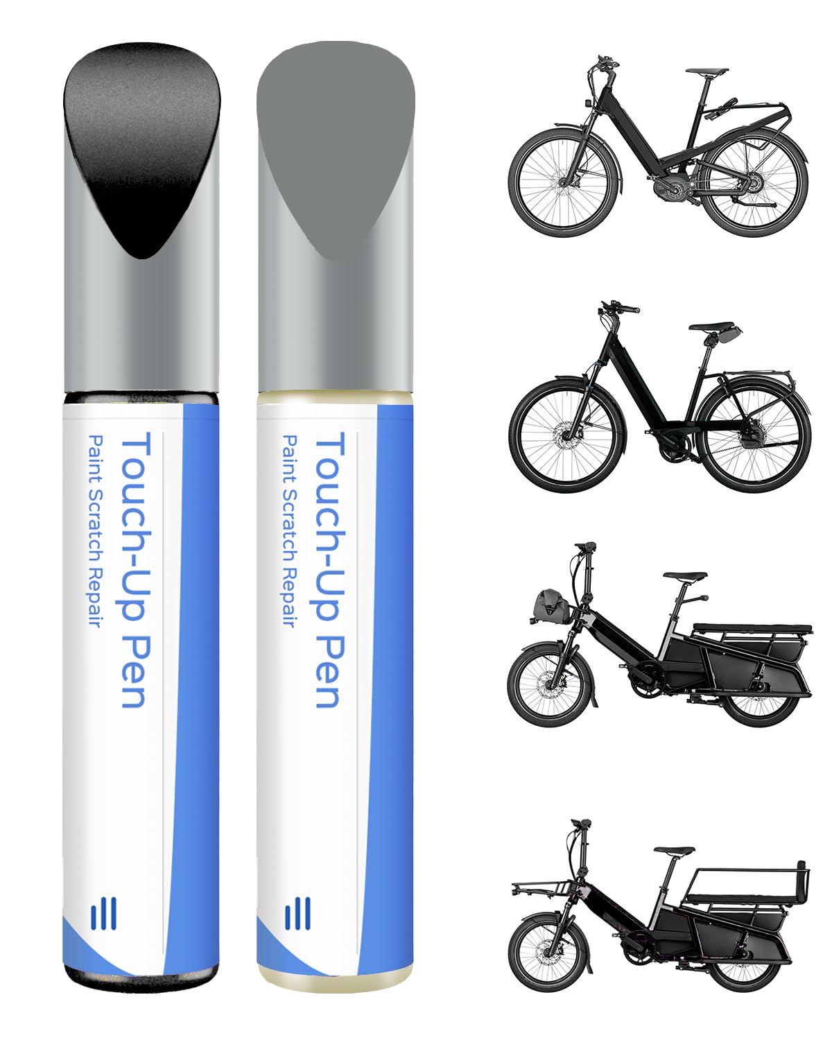 PARTS4EV Black Fahrradlack – Ausbesserungslack mit Klarlack für Riese & Müller – Hochdeckender Lackstift für Metall und Kunststoff Auto & Motorrad