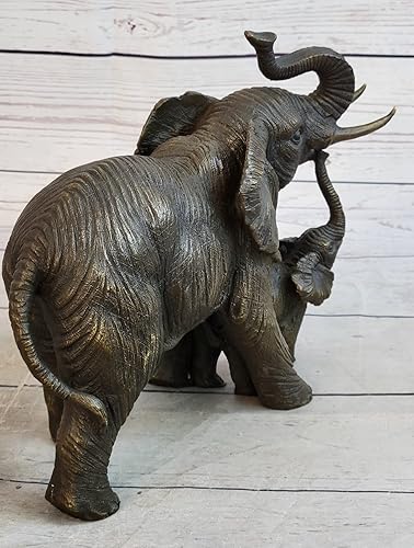 Miniatura 8 de Huge Sale Bugatti Animal Kingdom Mother Elephant with Family Bronze Sculpture Handmade Decor Gift Sale by Think Bronze