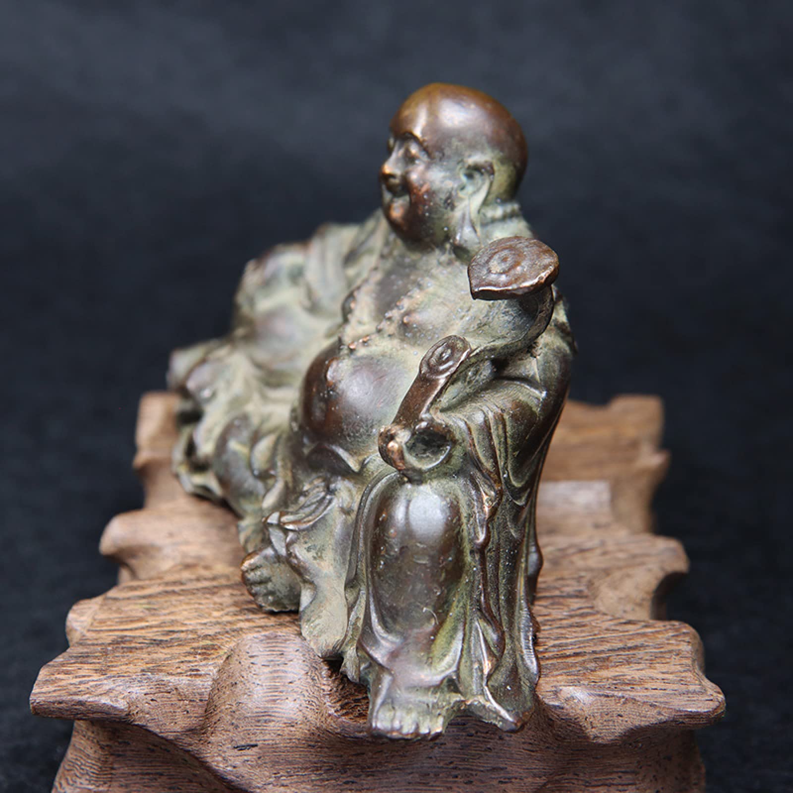 Bouddha Maitreya Cuivre AMUCK : Éliminez le Stress du Bureau avec un Décor Vintage