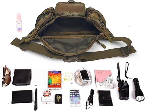 Miniatura 53 de ArcEnCiel resistente al agua Táctico Cinturón de cadera Cintura Pack Bolsa Fanny Militar Packs Bolsa para senderismo escalada al aire libre Bumbag