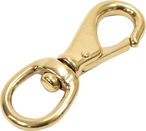 Miniatura 6 de Scuba Choice Clip de gancho giratorio de latón de 3.5 pulgadas #1, apertura de 0.508 in