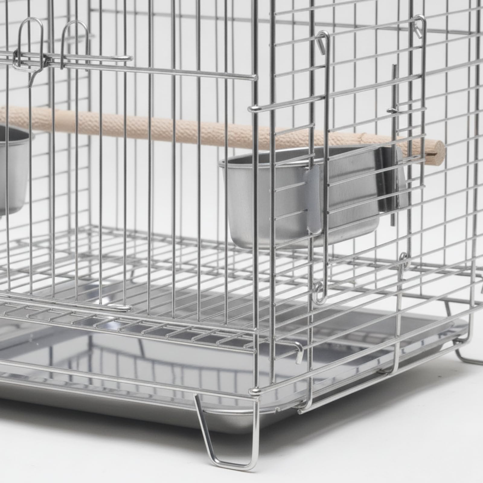 Edelstahl Vogelkäfig mit Sitzstange für, Style to 2