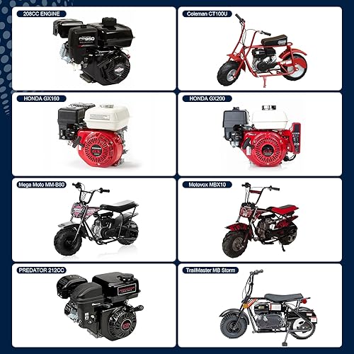 Miniatura 6 de Placa elevadora genérica de motor convertidor de par para motores Predator 212cc 196cc en Coleman CT200U BT200X Mini Bike 6.5hp OHV Clon Engine