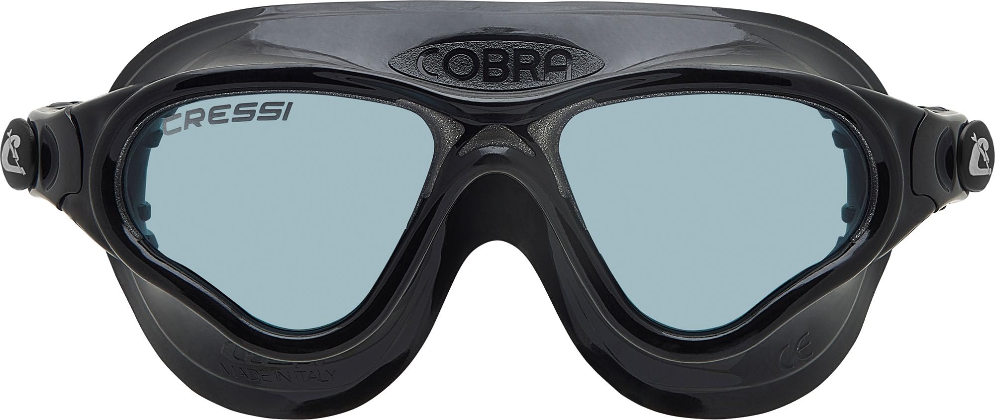 Cressi Cobra Anti Fog Premium Swim Goggles Mask - Black Smoked Lens