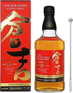 倉吉 松井酒造 シェリーカスク12年 長期熟成 ブレンデッドウイスキー 43度 700ml 正規品 国産 ウイスキー 倉吉蒸溜所 メーカー公式 マドラー付き限定品 whiskey【ギフト プレゼント 誕生日祝い 還暦祝い 結婚祝い ホームパーティー 記念日】
