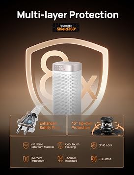 DREO Space Heaters for Indoor Use, 1500W Fast Heating Portable Heaters with Remote, Large PTC Ceramic Electric for Bedroom, 12H Timer, 70 Oscillation, Overheat Protection, Safety Heat for Home Office