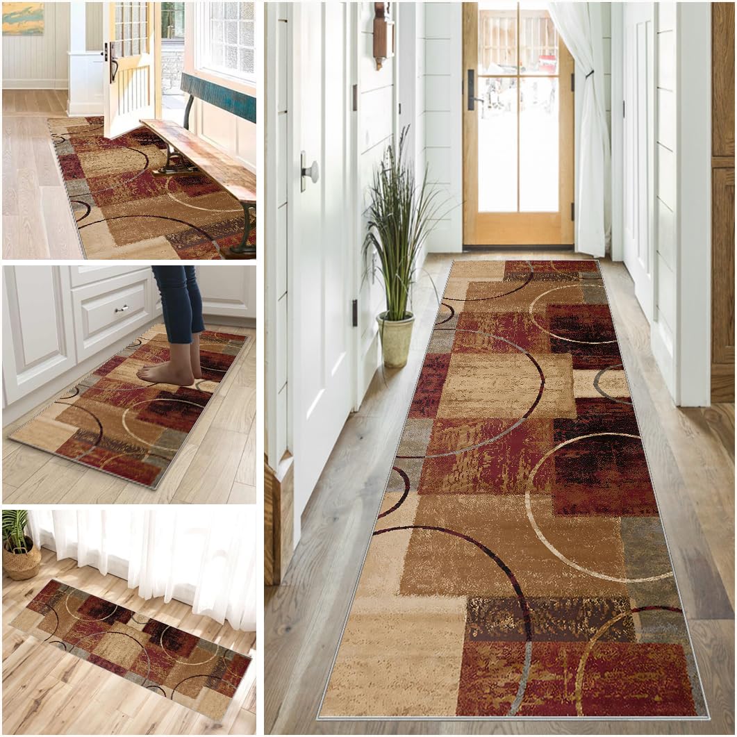 Tapis de cuisine devant évier lavable et tapis de couloir long 65x480 cm