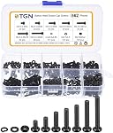 DTGN 562Pcs M2.5-0.45x4/6/8/10/12/16/20mm Button Head Socket Cap Screws - Carbon Steel Bolt Nut Set Washer Assortment Kit - Good for Road Bicycle, Mountain Bike, Auto