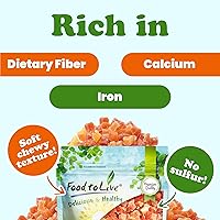 Vista 6 de Papaya seca en cubitos, 1 libra – Kosher, vegana, endulzada, sin sulfatar, a granel