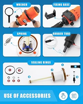 NEWTRY 0.4-4% Fertilizer Injector for Drip Irrigation, 0.09-11 GPM Dosing Pump, Adjustable Water Powered Liquid Dispenser with 3/4 NPT for Garden, Greenhouse, Farm, Grow Tent, Orange