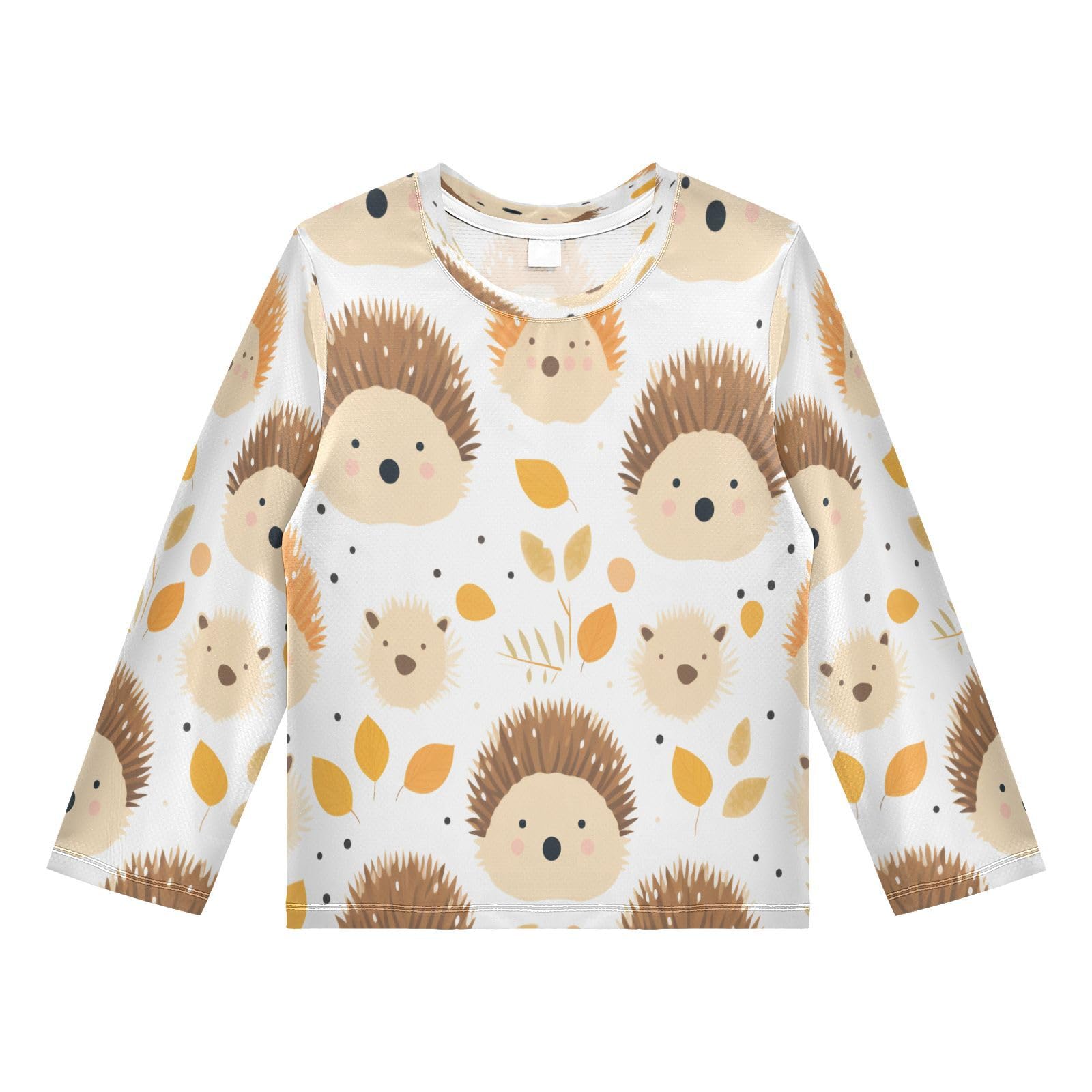 Boys Rash Guard Swim Shirt Long Sleeve UPF+ 50 Sun Shirts Quick Dry Shirt Hedgehog One for Toddler Kids Multi