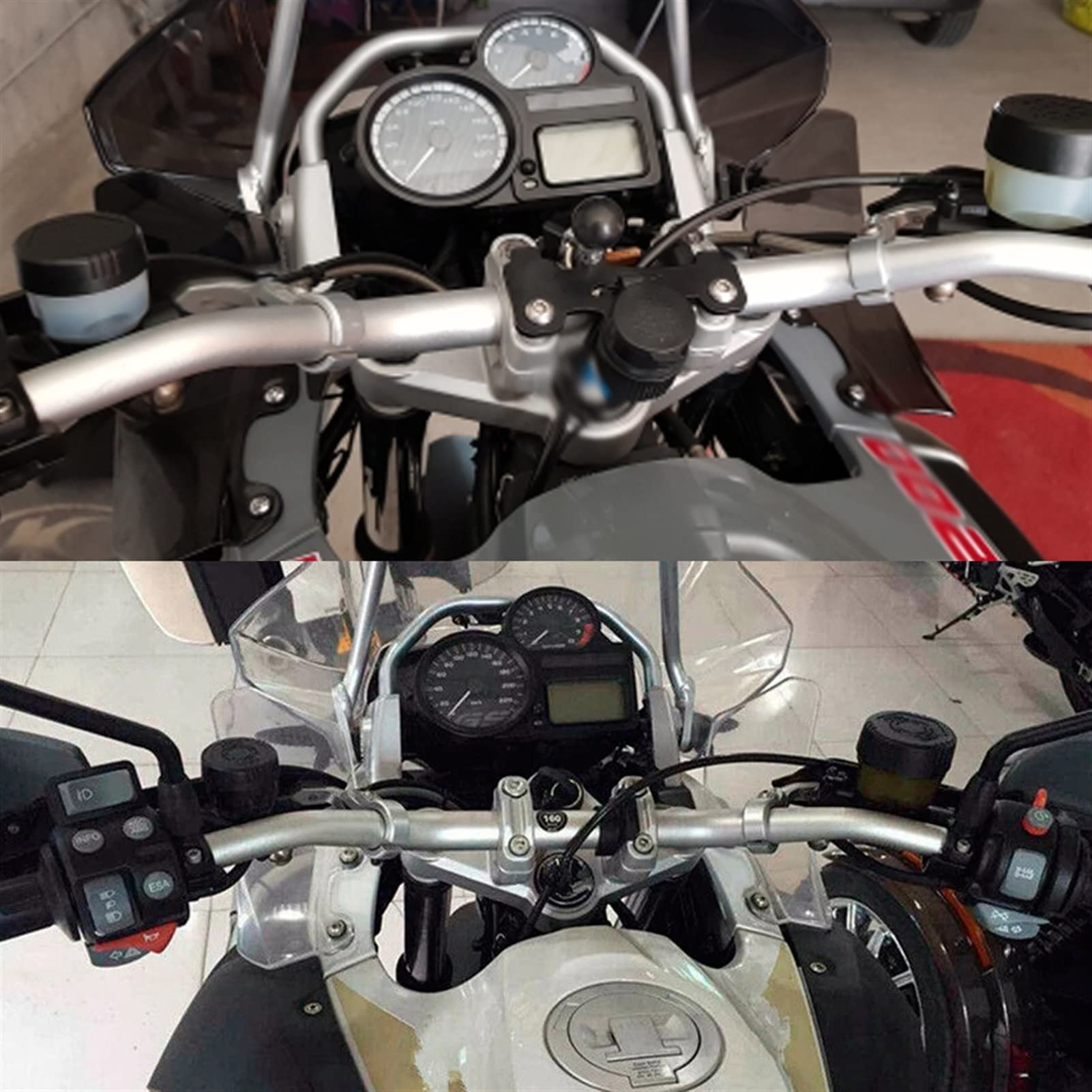 Pare-brise Latérale Pour Moto, Panneau De Pare-brise, Déflecteur De Vent Pour R1200GS 2004-2012 / R1200GS Adventure 2004-2012 (Noir