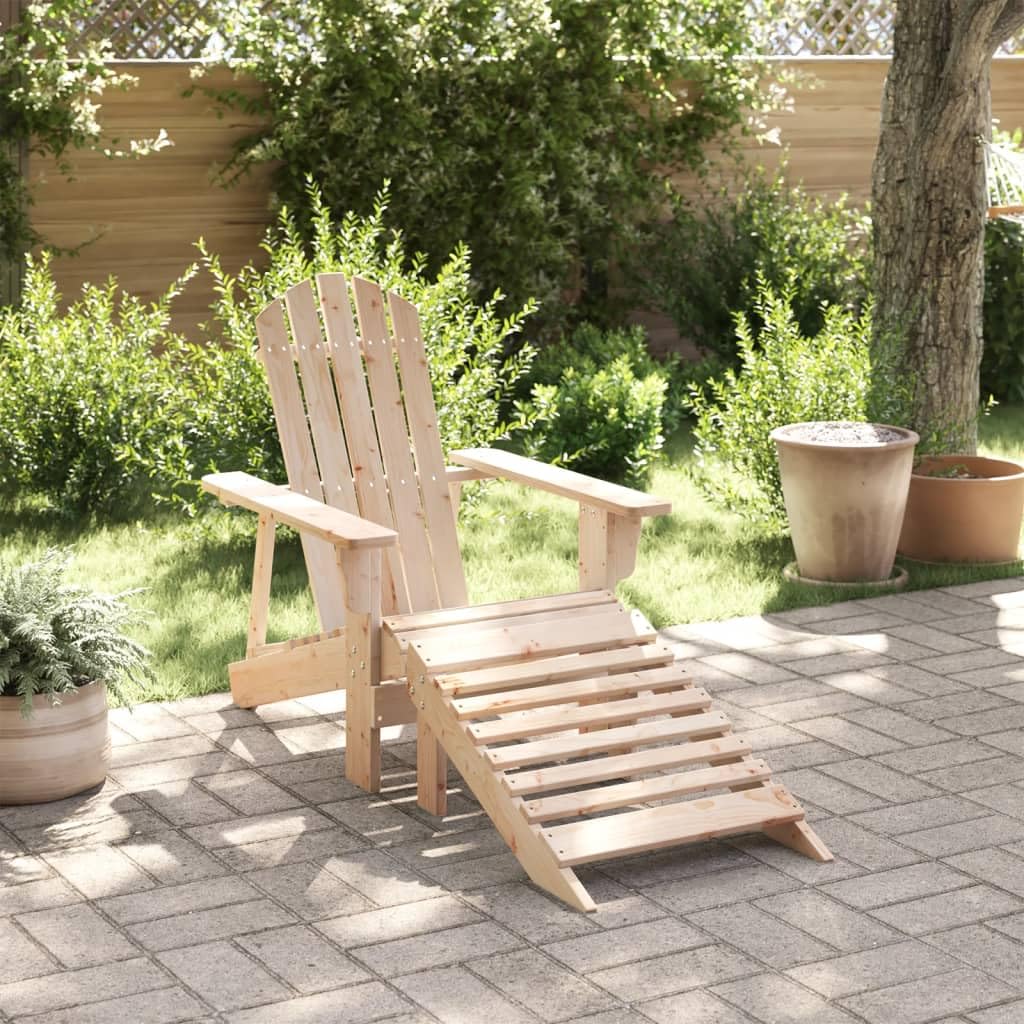 Silla Adirondack de Madera Maciza de Abeto, Silla Jardín Adirondack, vidaXL
