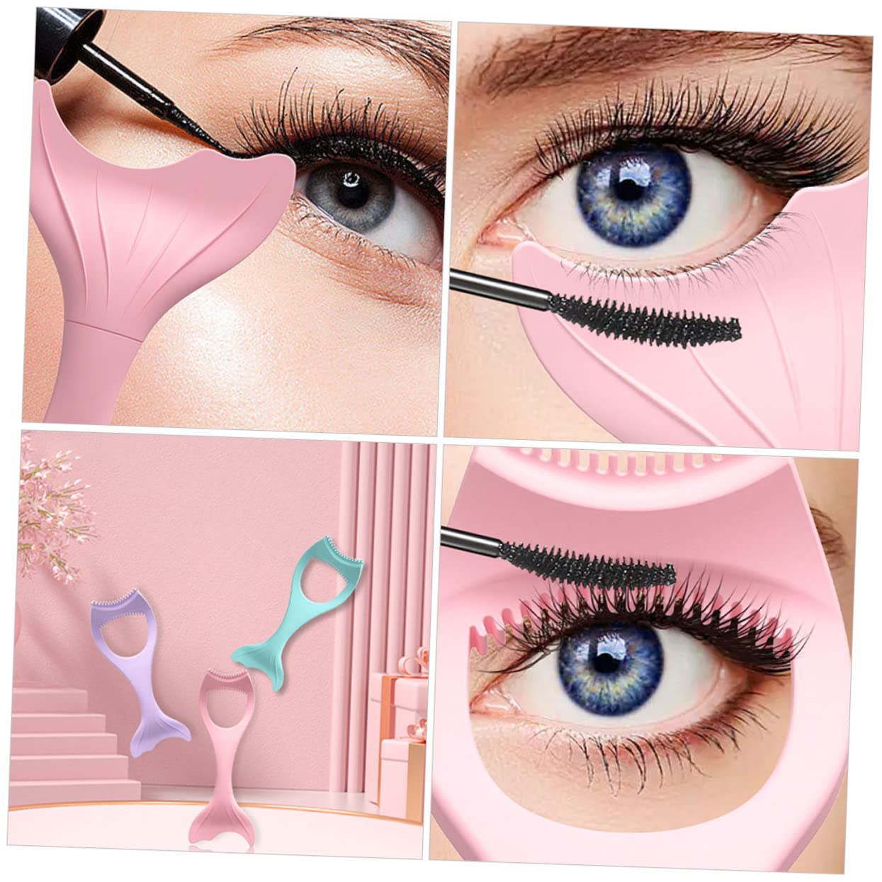 Healeved 8pièces Applicateurs Silicone Pour Eyeliner Outils De Maquillage Réutilisables Et Faciles à Nettoyer Idéaux Pour De Maquillage Yeux