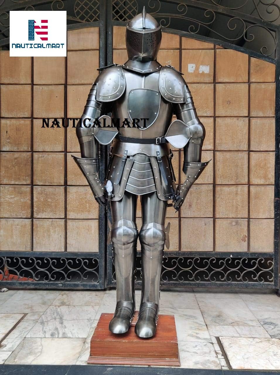 Nautical-Mart Medieval Knight Full Suit of Armor Wearable Halloween Costume in Antique (Antique Full Suit Of Armor)