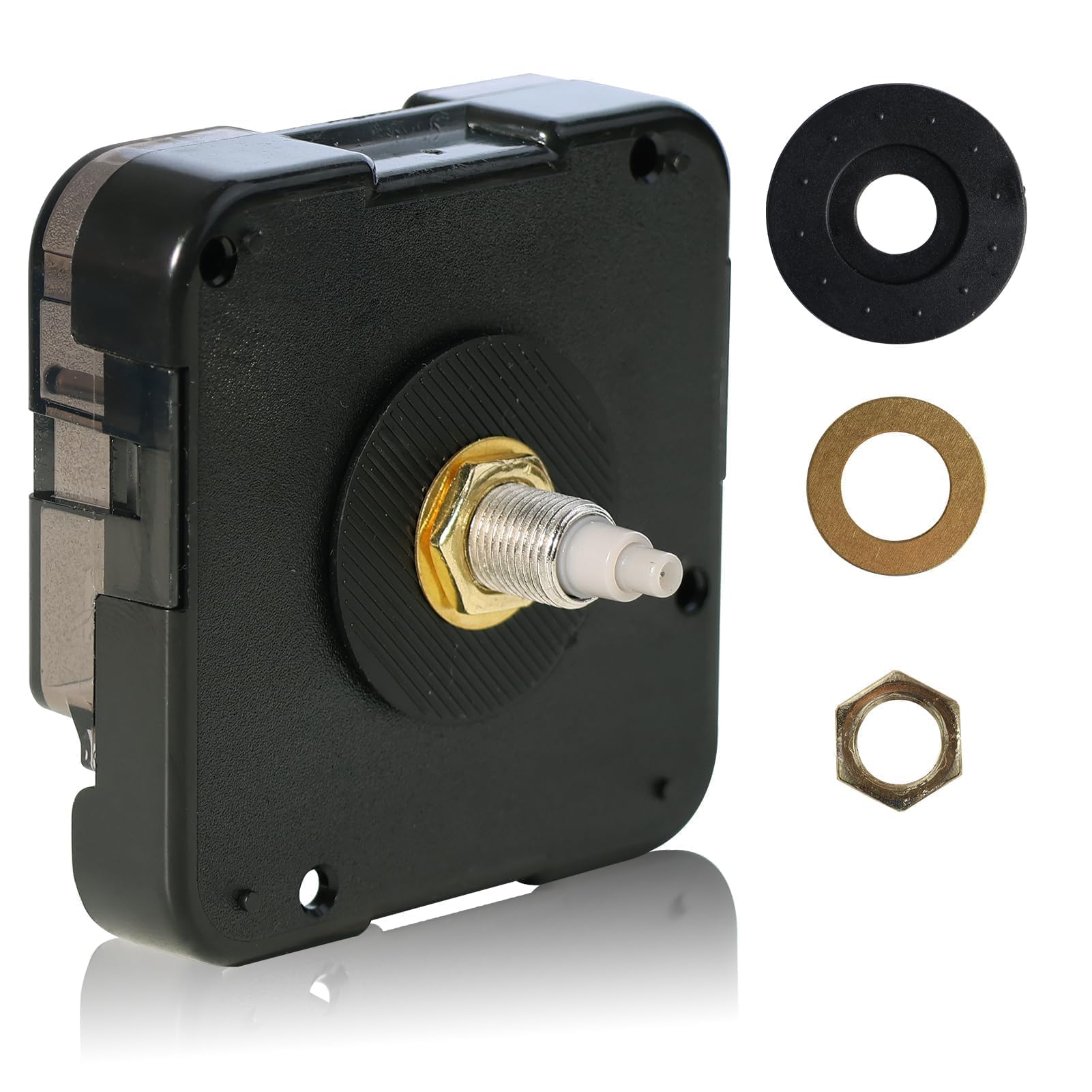 EASYKEENECOM Replacement 12888 Battery Wall Clock Movement Silent Mechanism Motor Tool Replace Points, DIY Wall Clock Part Repair Kit (20mm)